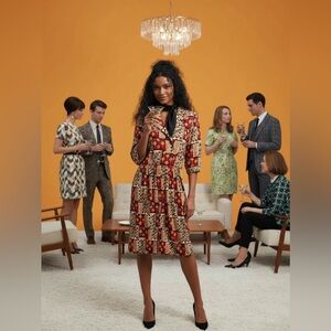 Breli Vintage 80s Paisley dress